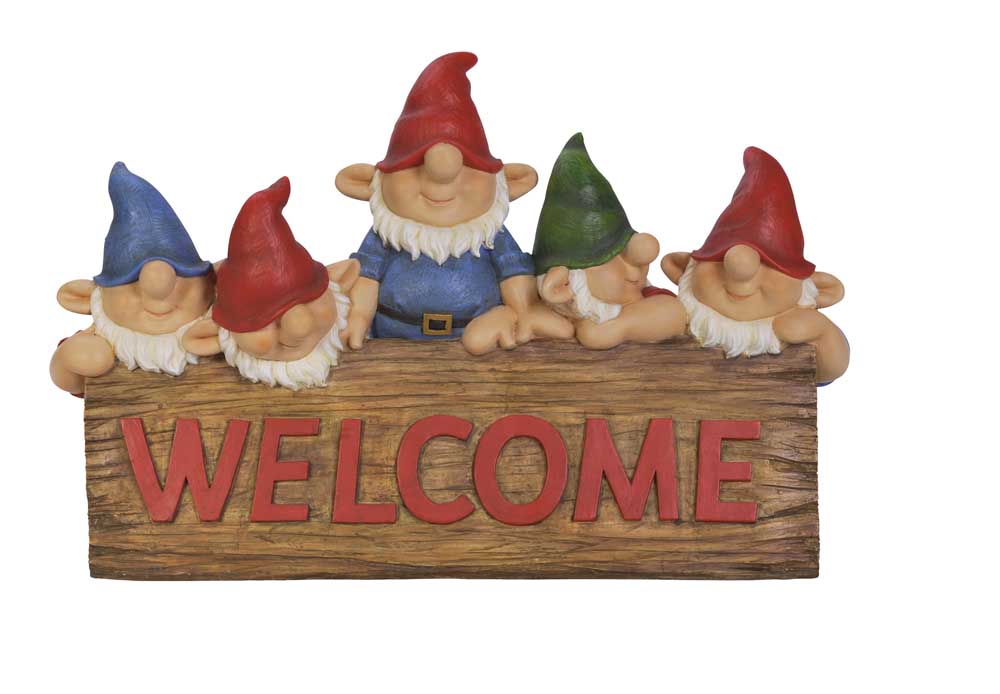 Five Gnomes With Welcome Back 2 Gnomes Art Welcome Sign Five Gnomes With Welcome Back 2 Gnomes Art Welcome Sign
